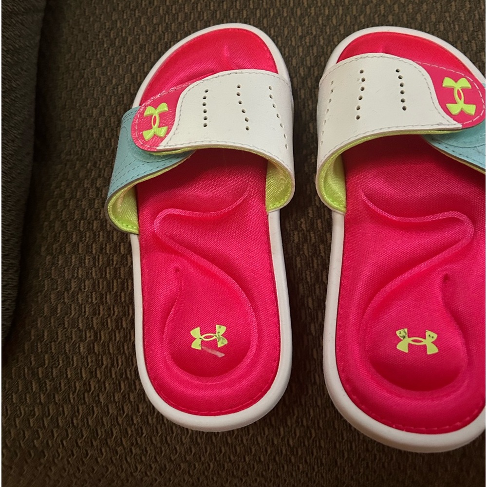 Girls size 13 Head slip on velcro sandals